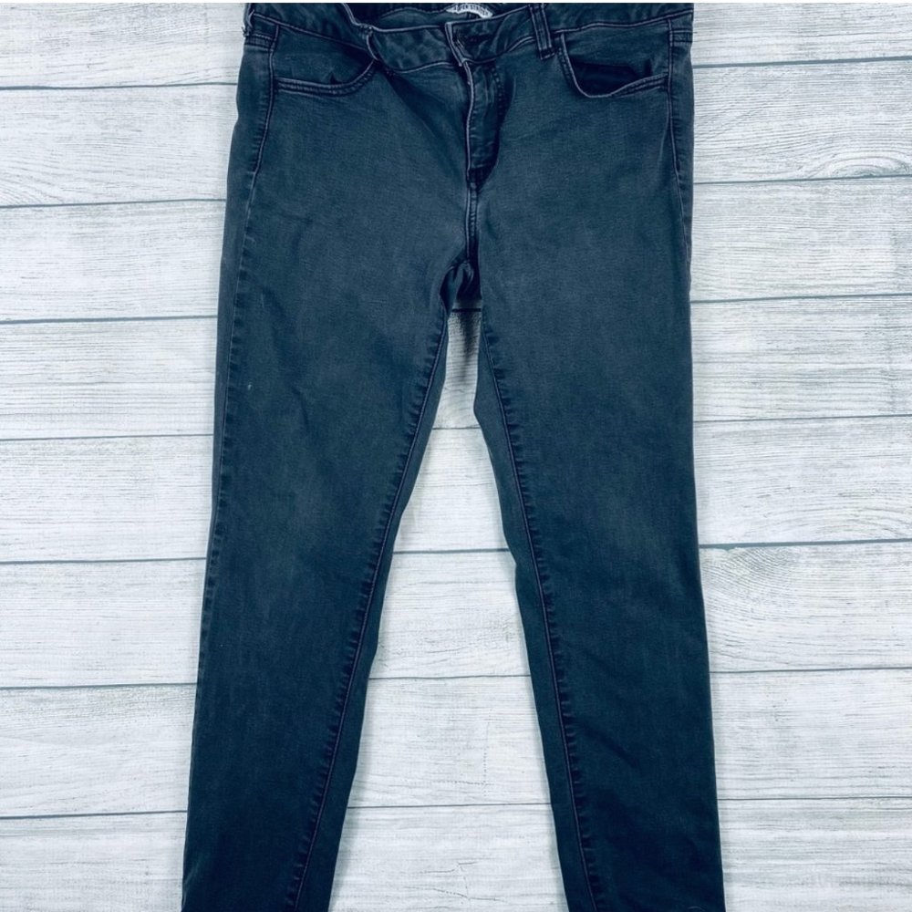 AE Grey Wash Super Stretch High Rise Skinny Jeans Sz 14